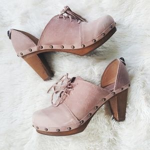 Sanita Theodora Rosa Sustainable Lace-Up Clog